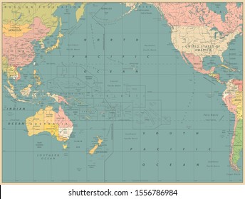 Political World Map Vintage Color Lakes Stock Vector (Royalty Free ...