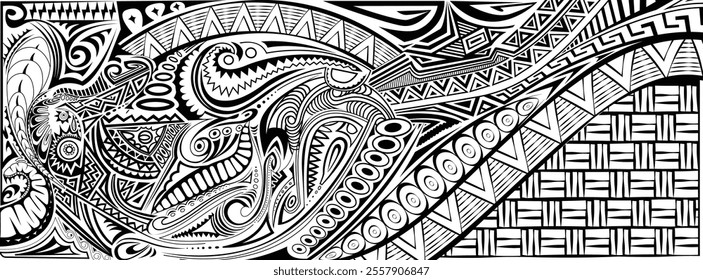 Pacific, Papua New Guinea Tribal Design