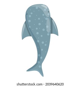 Pacific whale shark icon cartoon vector. Ocean animal. Marine fish