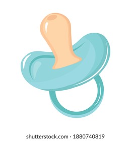 pacifier baby flat style icon vector illustration design