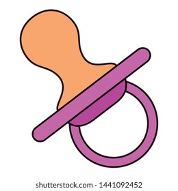 pacifier baby isolated icon vector