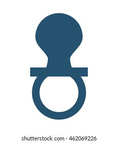 pacifier baby silhouette icon vector illustration design
