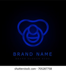 Pacifier blue chromium metallic logo