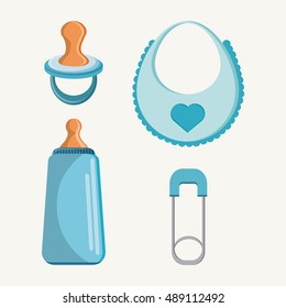 Pacifier bottle and baby bib design