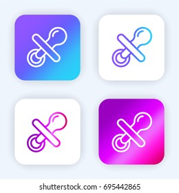 Pacifier bright purple and blue gradient app icon