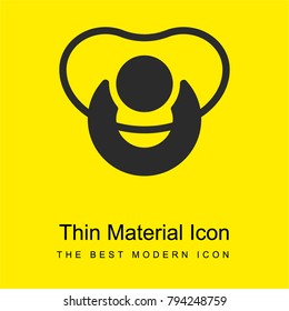 Pacifier bright yellow material minimal icon or logo design