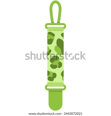 Pacifier chain vector cartoon illustration isolated on a white background.