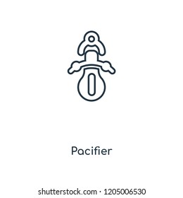 Pacifier concept line icon. Linear Pacifier concept outline symbol design. This simple element illustration can be used for web and mobile UI/UX.