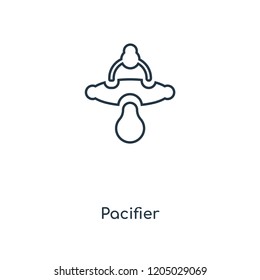 Pacifier concept line icon. Linear Pacifier concept outline symbol design. This simple element illustration can be used for web and mobile UI/UX.