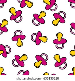 pacifier doodle pattern