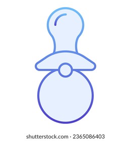 Icono plano del pacificador. Los niños peinan íconos azules en un estilo moderno y plano. Diseño de estilo degradado dummy, diseñado para web y app. Eps 10