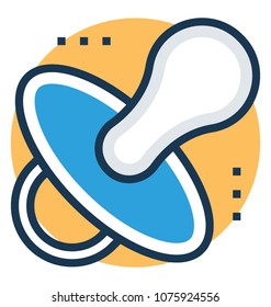 
Pacifier given to an infant to suck upon
