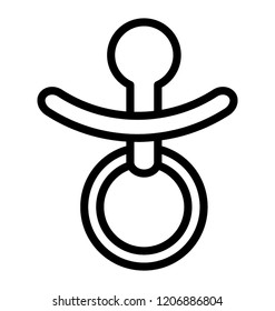 Pacifier given to an infant to suck upon