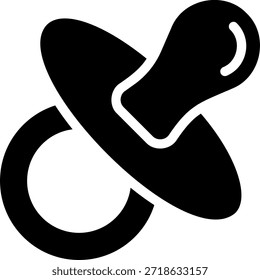 Vector de ilustración de icono de glifo de chupete