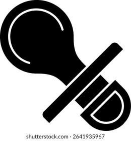 Pacifier Glyph Vector Icon Design