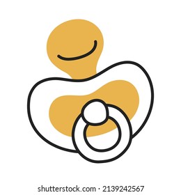 Pacifier. Hand Drawn Doodle Kid Stuff Icon.