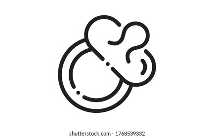 Icono de pacificador. Icono de elemento Baby. Icono de diseño gráfico de calidad superior. Pancartas, símbolo de la colección de símbolos de esquema para sitios web, diseño web, aplicación móvil, gráficos de información sobre fondo blanco.