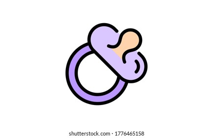 Icono de pacificador. Icono de elemento Baby. Icono de diseño gráfico de calidad superior. Pancartas, símbolo de la colección de símbolos de esquema para sitios web, diseño web, aplicación móvil, gráficos de información sobre fondo blanco.