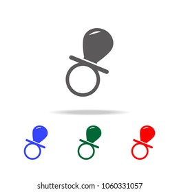Pacifier icon. Elements of baby and baby tools multi colored icons. Premium quality graphic design icon. Simple icon for websites, web design, mobile app, info graphics on white background