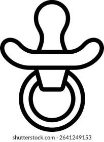 pacifier icon illustration design with outline, this is not made from any AI generation