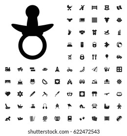 Pacifier icon illustration isolated vector sign symbol. baby icons vector set. on white background