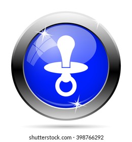 Pacifier icon. Internet button on white background. EPS10 vector