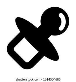 pacifier icon isolated sign symbol vector illustration - high quality black style vector icons

