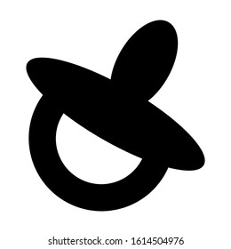 pacifier icon isolated sign symbol vector illustration - high quality black style vector icons
