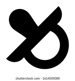 pacifier icon isolated sign symbol vector illustration - high quality black style vector icons
