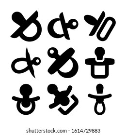 pacifier icon isolated sign symbol vector illustration - Collection of high quality black style vector icons
