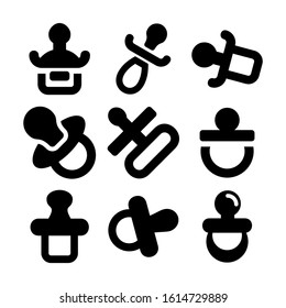 pacifier icon isolated sign symbol vector illustration - Collection of high quality black style vector icons
