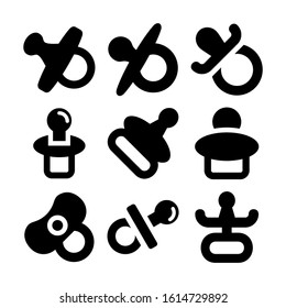 pacifier icon isolated sign symbol vector illustration - Collection of high quality black style vector icons
