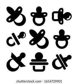 pacifier icon isolated sign symbol vector illustration - Collection of high quality black style vector icons
