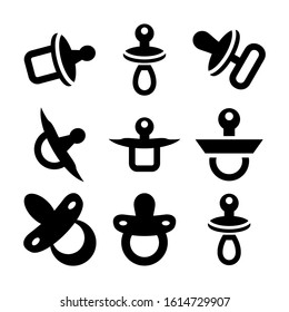 pacifier icon isolated sign symbol vector illustration - Collection of high quality black style vector icons
