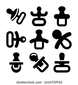 pacifier icon isolated sign symbol vector illustration - Collection of high quality black style vector icons
