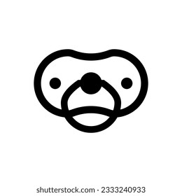 Pacifier icon on white background