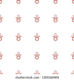 pacifier icon pattern seamless white background. Editable outline pacifier icon. pacifier icon pattern for web and mobile.