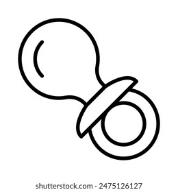 Pacifier icon in thin line style Vector illustration graphic design