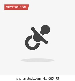 Pacifier Icon in trendy flat style isolated on grey background. Pacifier symbol for your web design, logo, UI. Vector illustration, EPS10.