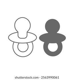 Pacifier icon vector illustration with white background.

