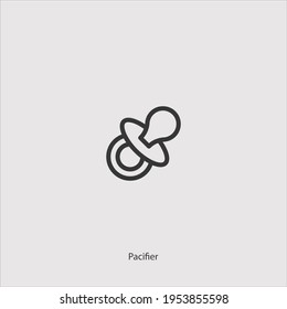 pacifier icon vector isolated on white background