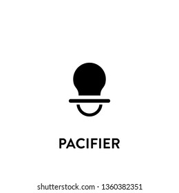 pacifier icon vector. pacifier sign on white background. pacifier icon for web and app