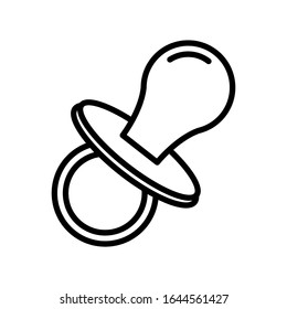 Pacifier icon vector sign and symbol on trendy design