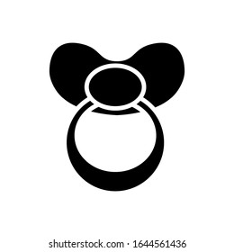 Pacifier icon vector sign and symbol on trendy design