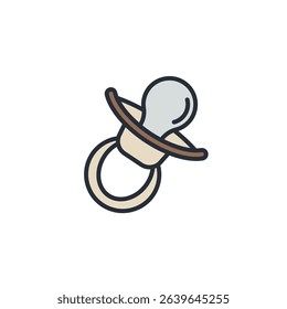 pacifier icons isolated on White Background. Flat style design
