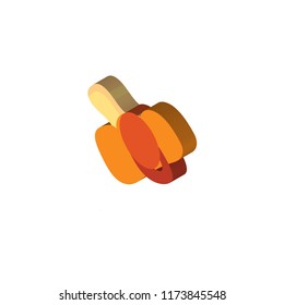 Pacifier isometric left top view 3D icon