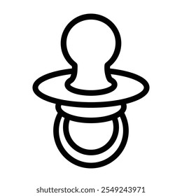 Pacifier Line Art Simple Design Icon