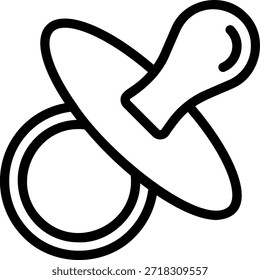 Vector de ilustración de icono de línea de chupete
