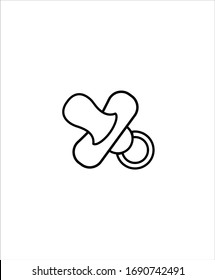 pacifier line icon,vector line design icon.