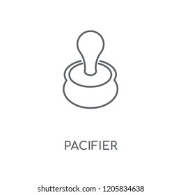 Pacifier linear icon. Pacifier concept stroke symbol design. Thin graphic elements vector illustration, outline pattern on a white background, eps 10.